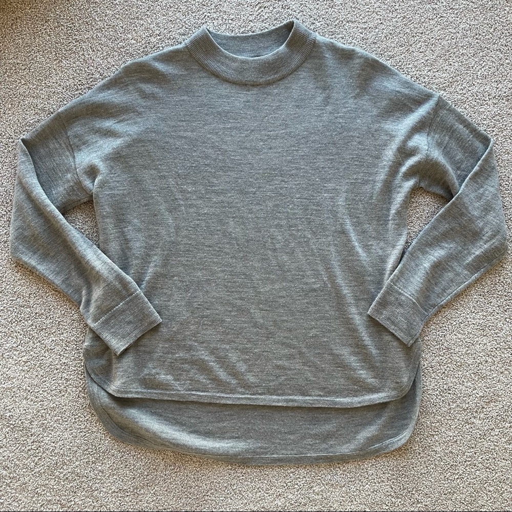 Madewell Mockneck Sweater Grey Size Small